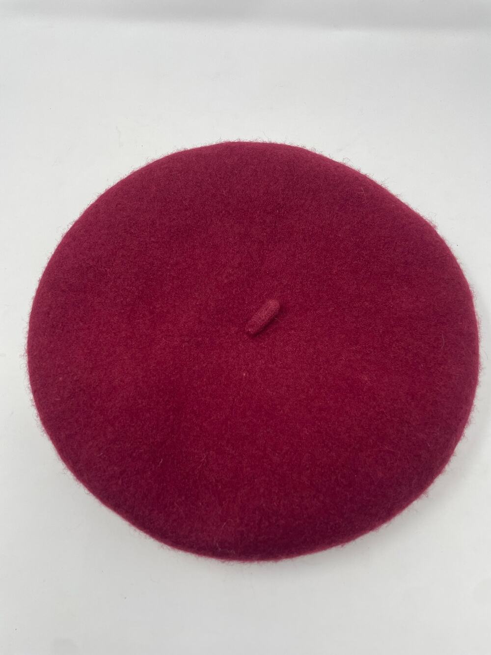 David & Young Burgundy Wool Beret Hat Classic French Style Flat Cap
